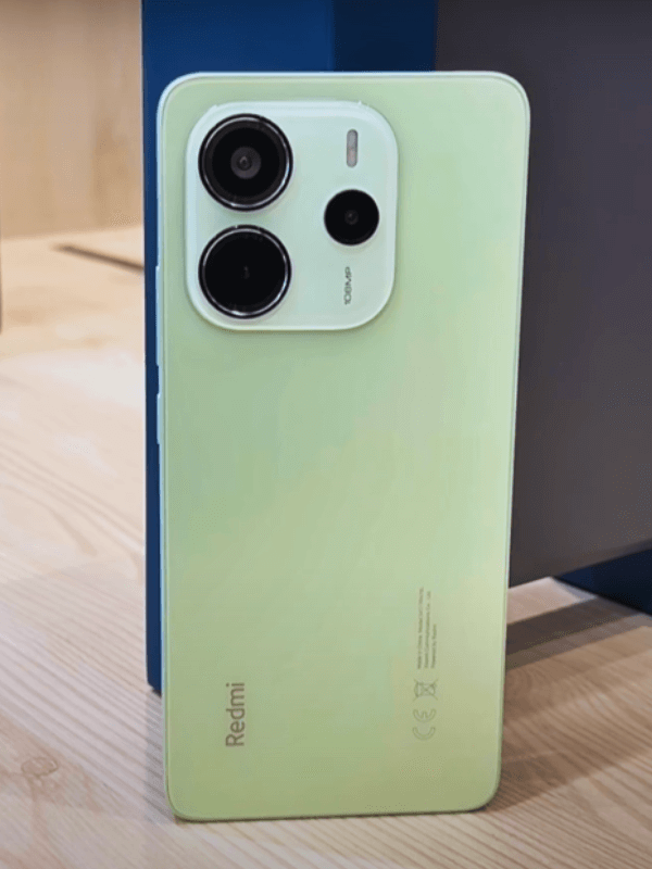 Back side of Redmi Note 14 4G – an affordable smartphone from Xiaomi, making it a top Redmi smartphone for students in need of performance and budget-friendly design.