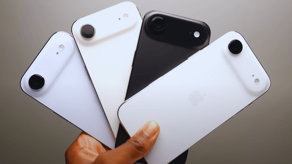 iPhone Air Review – available in Sky Blue, Light Gold, Cloud White, and Space Black