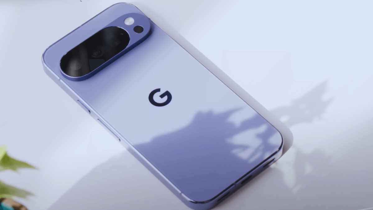Back view of the Google Pixel 10 Pro showing its sleek design and premium build