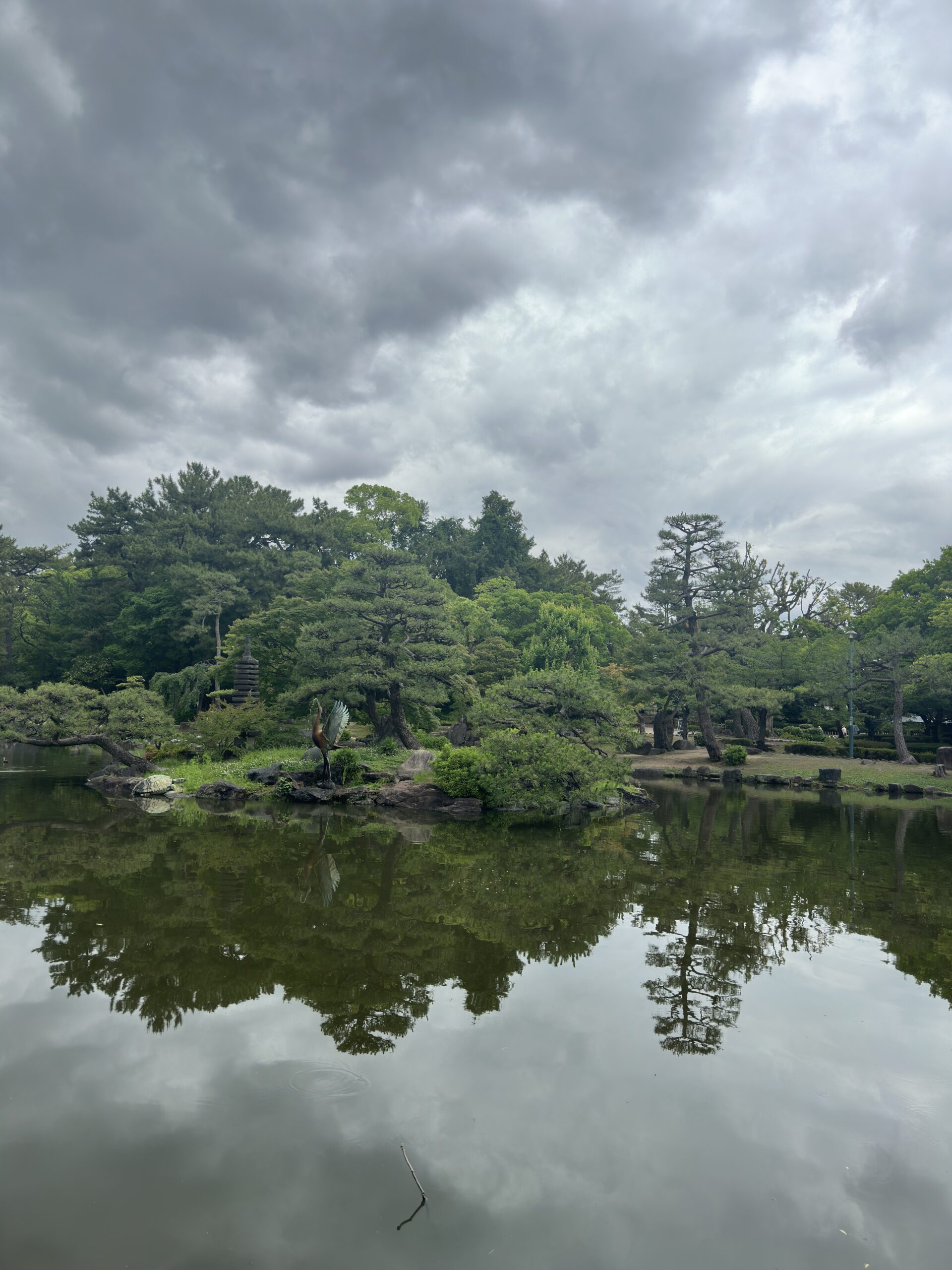 A beautiful pond in the park captured in daylight with the iPhone 14 Pro Max 48MP camera