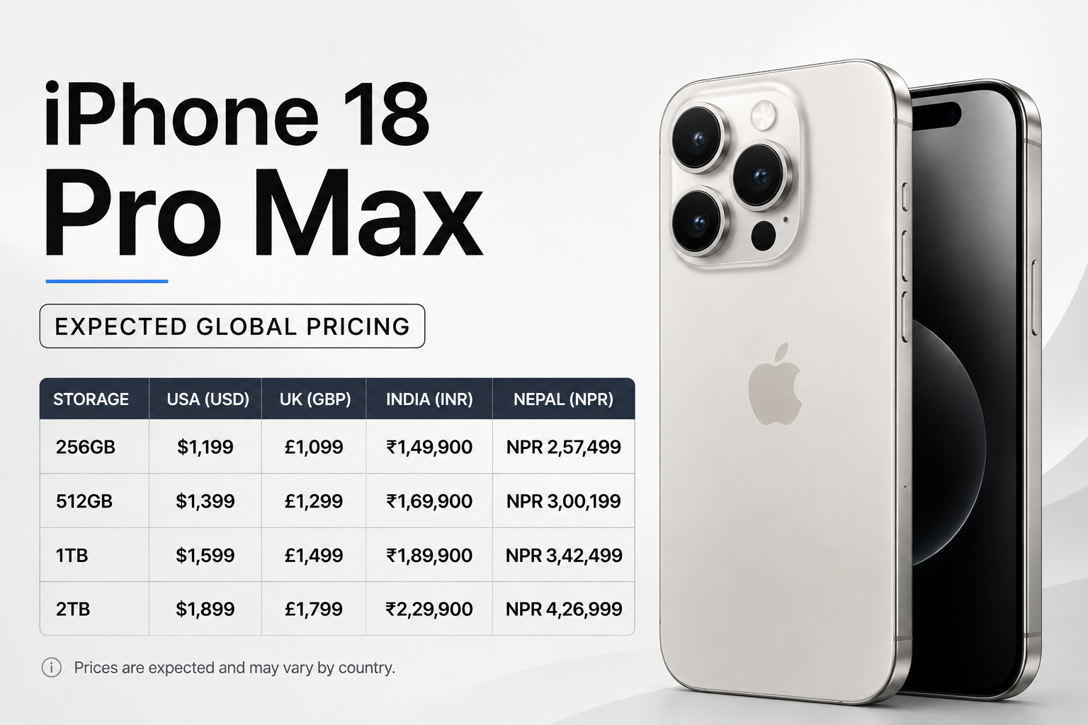 iPhone 18 Pro Max: Latest Leaks, Expected Price