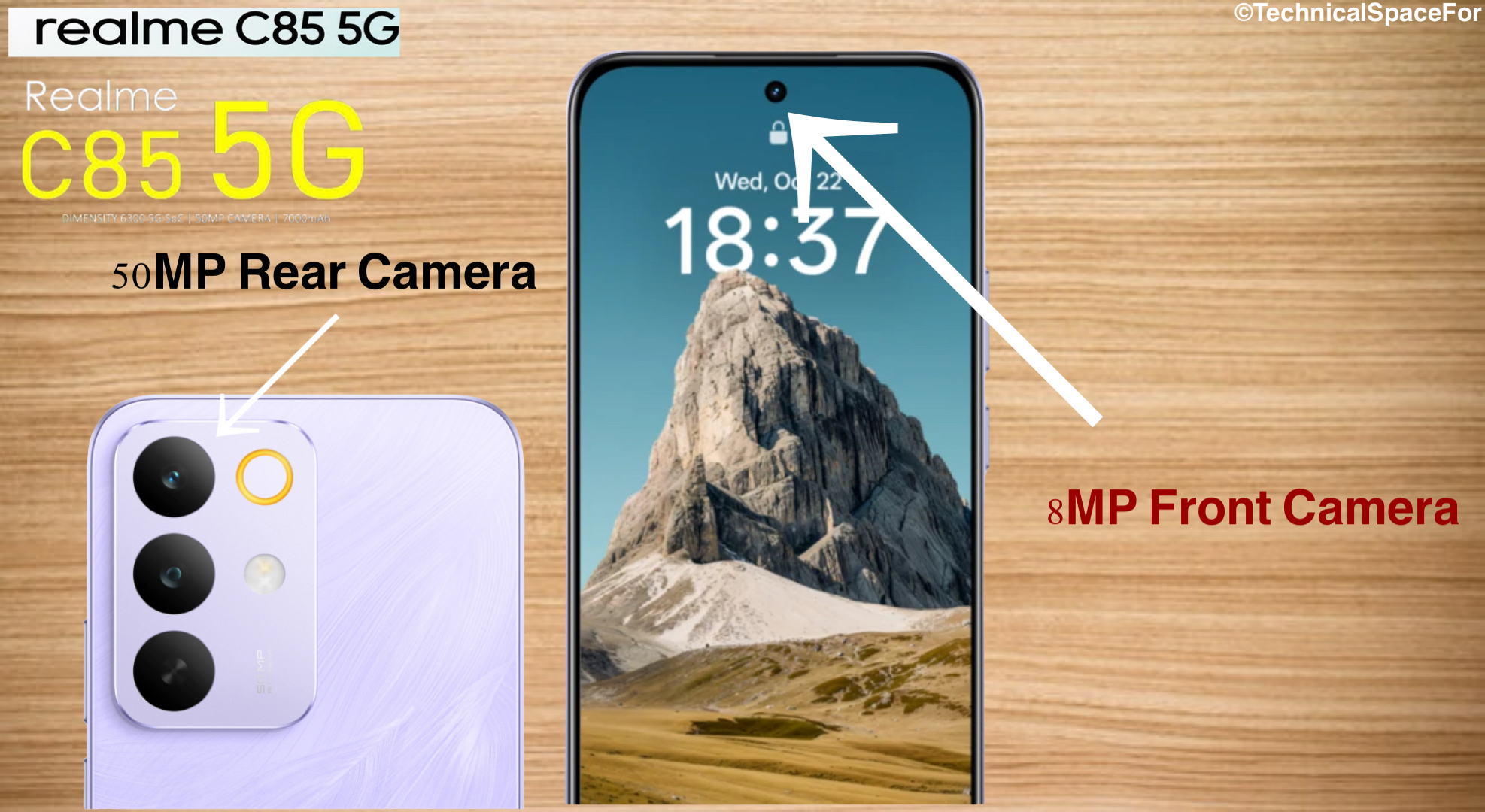 realme C85 5G Review: 8MP front camera highlighting clear selfies, portrait shots and video calls.