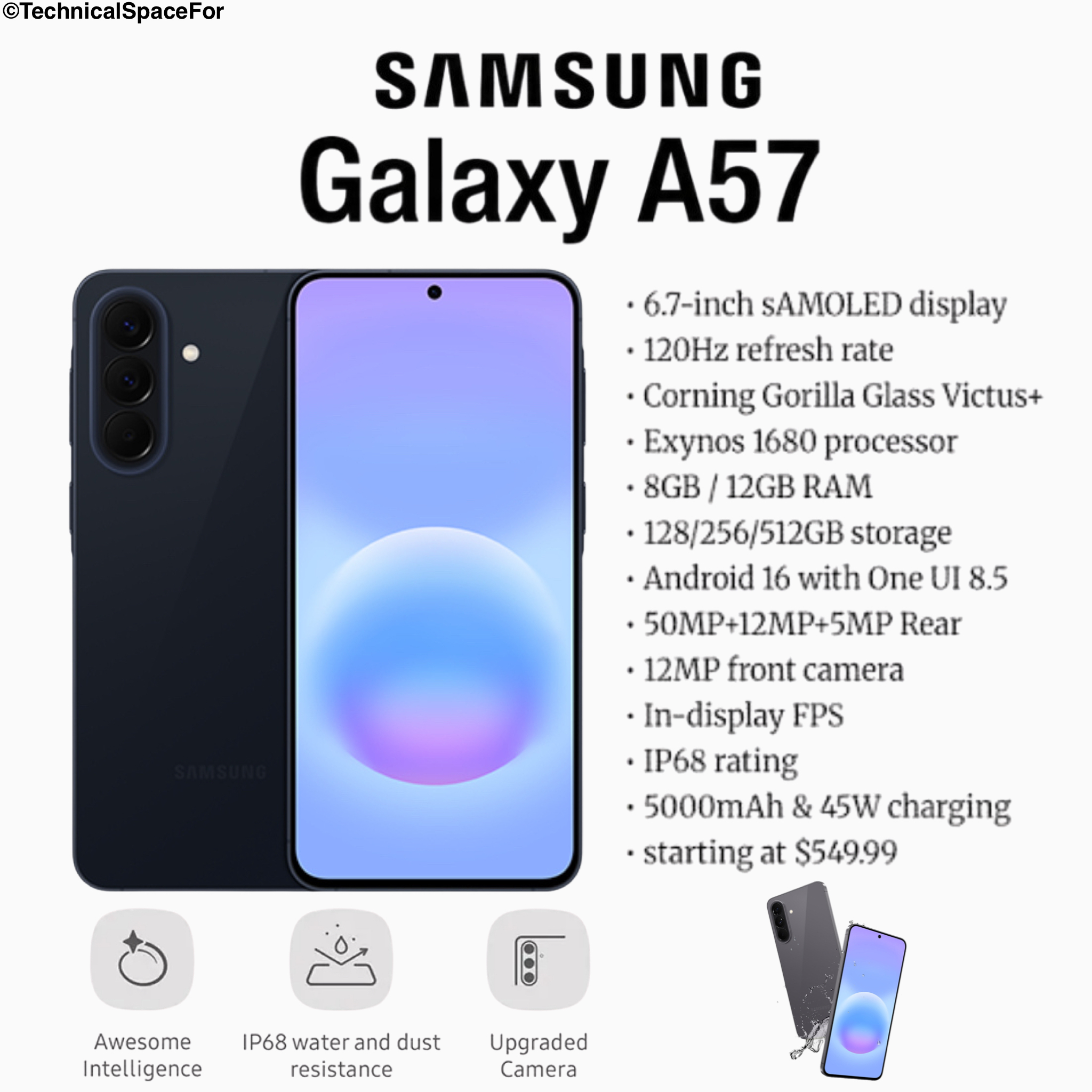 Samsung Galaxy A57 5G key specifications