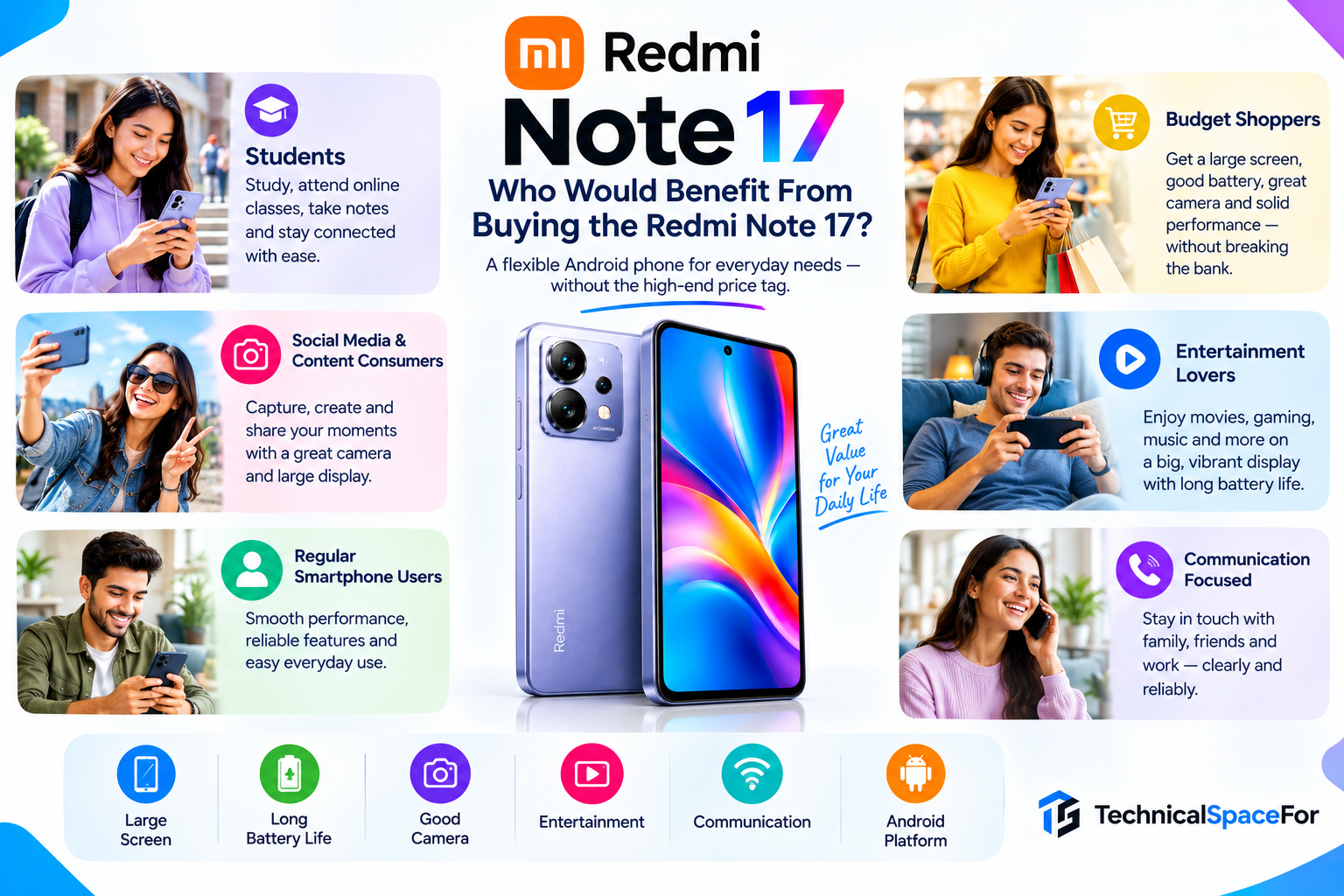 Redmi Note 17 for students, social media users and everyday smartphone users