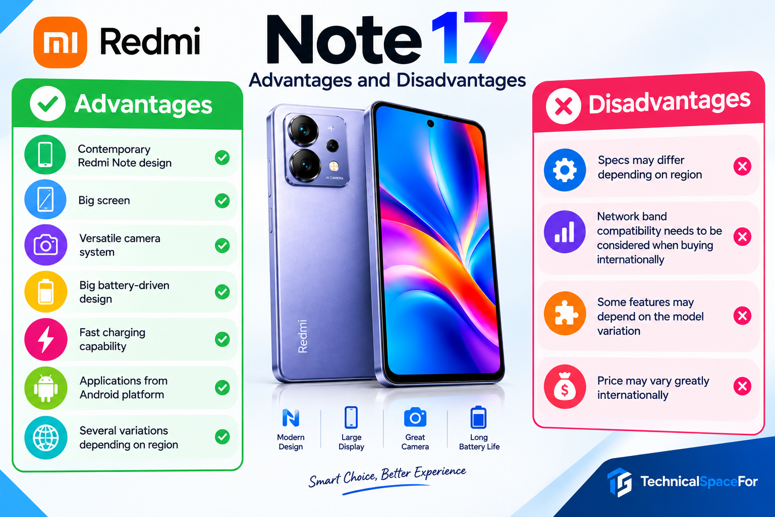 Redmi Note 17 advantages and disadvantages