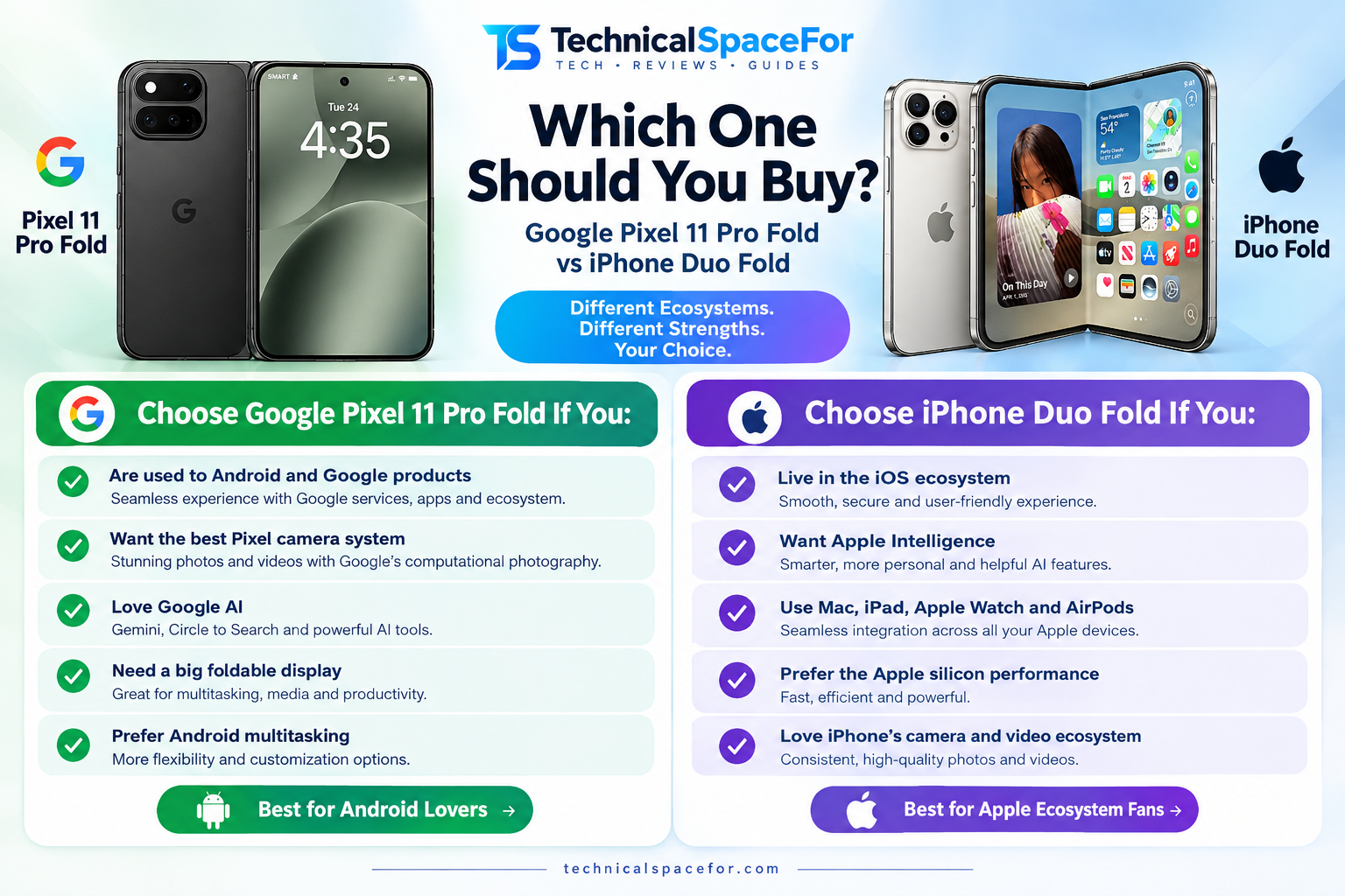 Pixel 11 Pro Fold vs iPhone Duo Fold which one should you buy comparison