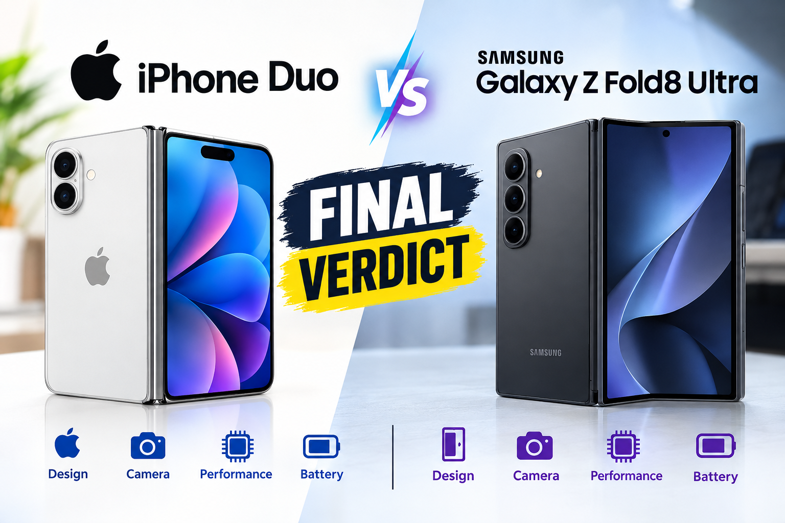 iPhone Duo vs Samsung Galaxy Z Fold8 Ultra final verdict comparison