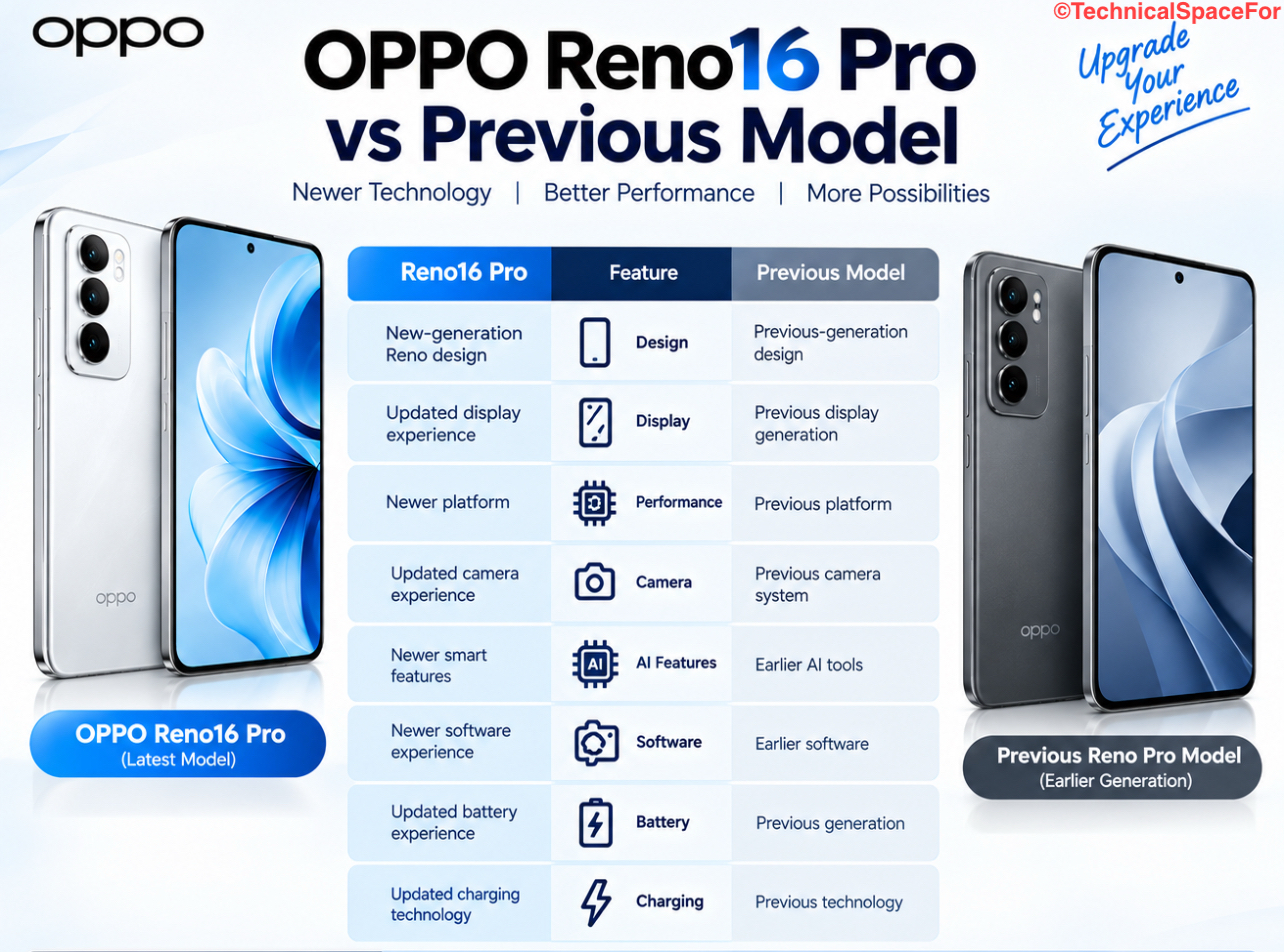 OPPO Reno16 Pro vs previous Reno Pro model comparison