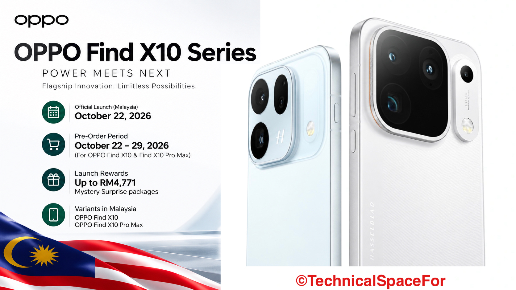 OPPO Find X10 Series release date and pre-order details in Malaysia.